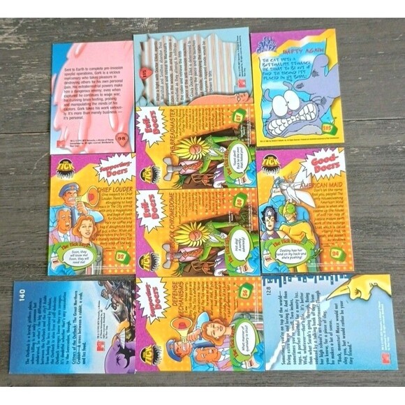 Eek! The Tick Maxx The Head Fleer Vintage Trading Cards Lot Of 10 - Picture 8 of 8